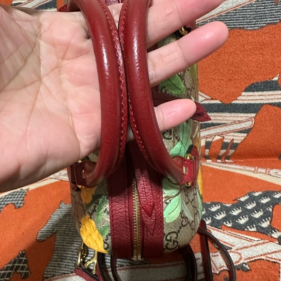 Gucci Floral Print Women's Bag - Red and Brown - Picture 4 of 12